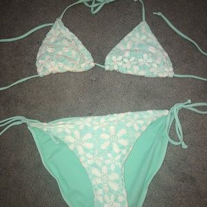 Two piece swimming suit